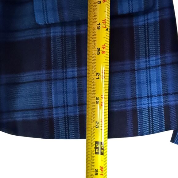 Merona Blue Plaid Flannel Tailored Fit  Blazer - Picture 11 of 13